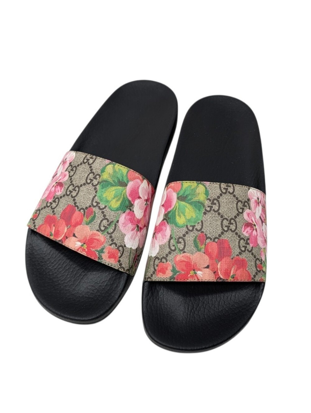 NIB Gucci GG Web Supreme Bloom Pursuit Floral Slide Sandals Size EU 40 - Picture 2 of 10